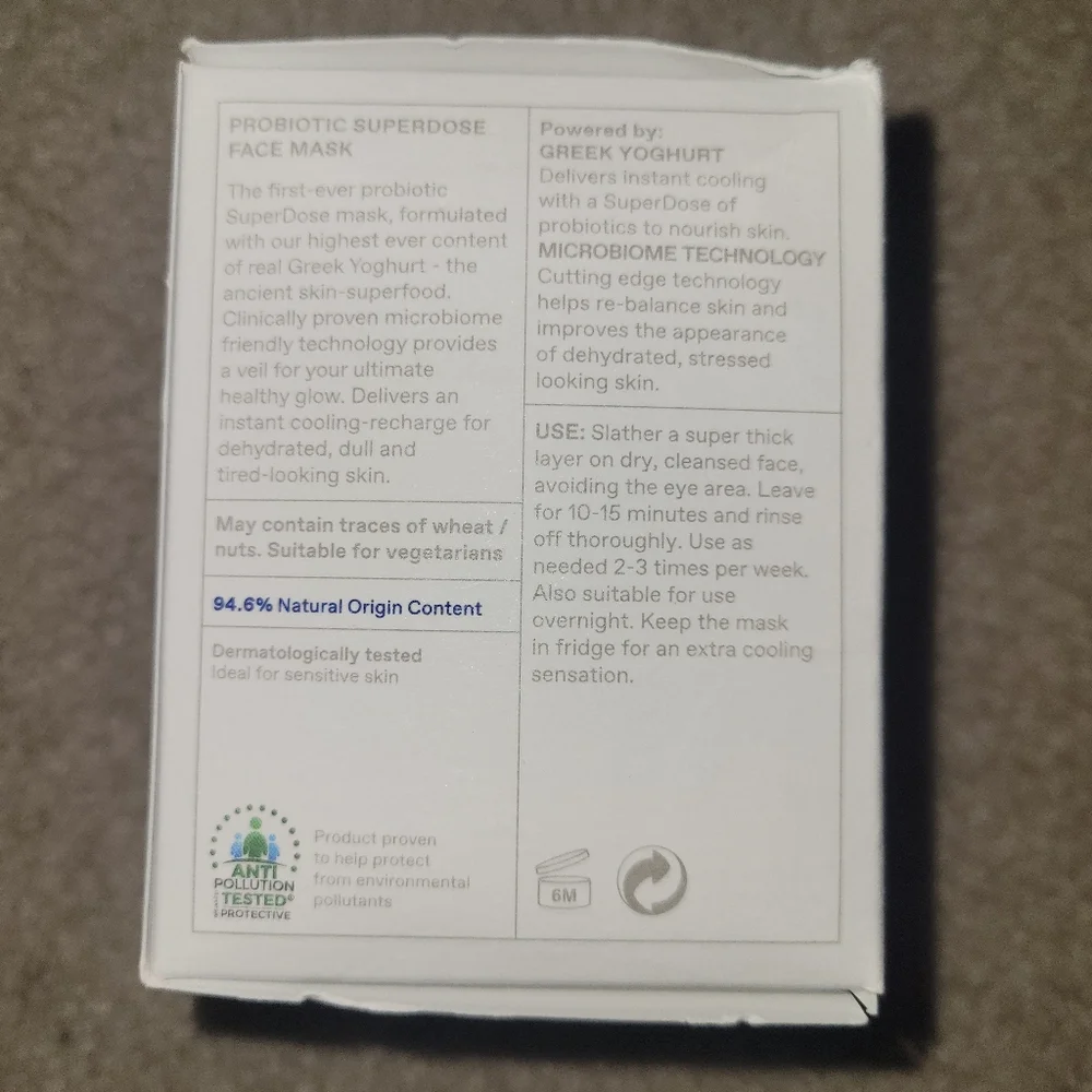 Korres Greek Yogurt Probiotic Superdose Face Mask. New in box & Sealed - Picture 3 of 6